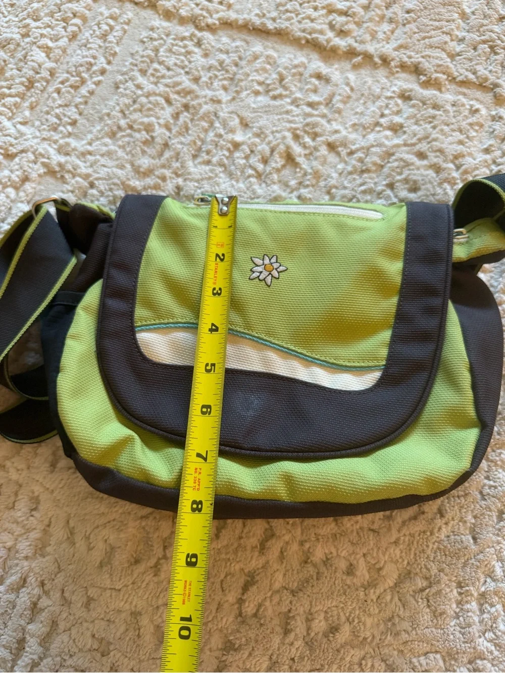 Sherpani Green and Brown Daisy Crossbody Baby bag